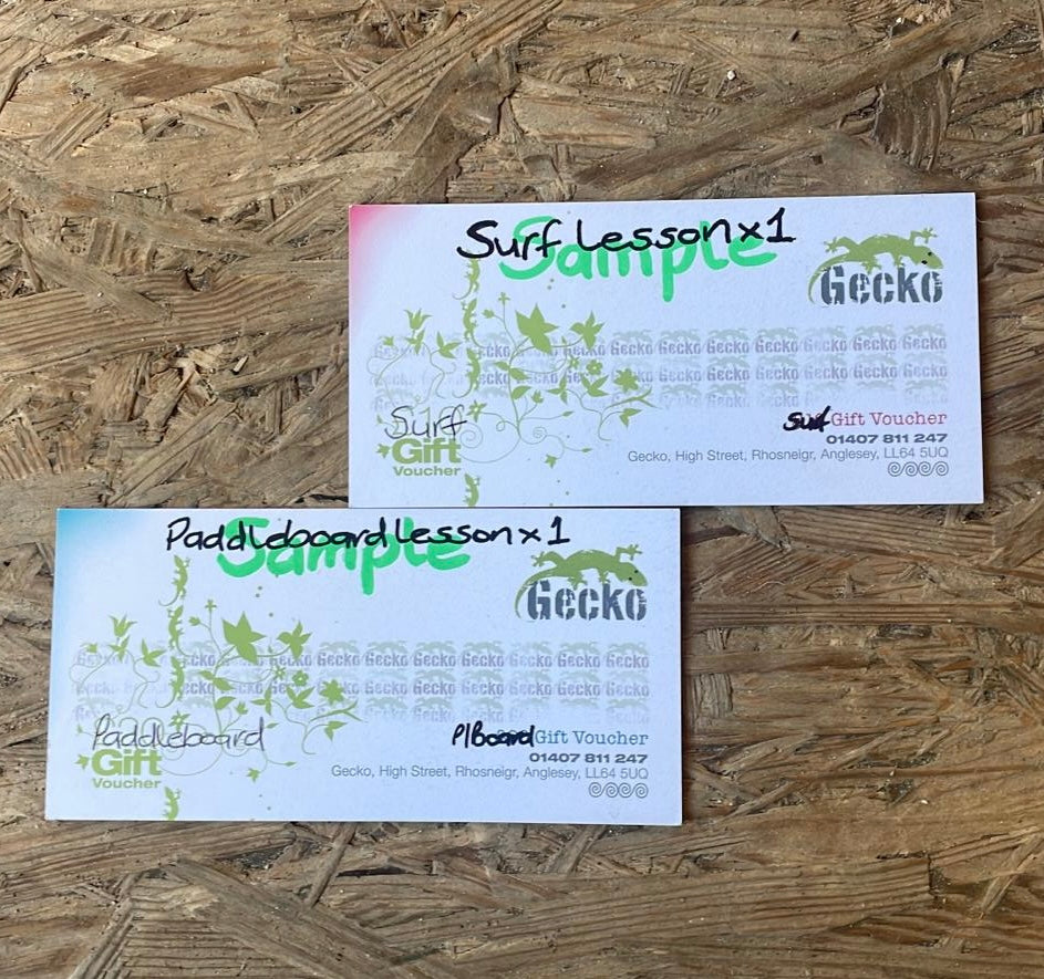 Gecko Surf/ Paddleboard Lesson Gift Card